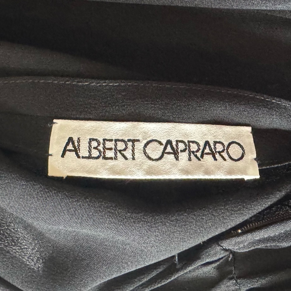 Saks Fifth Avenue Albert Capraro Black Midi Dress - Picture 6 of 11